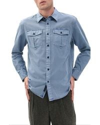 Rag & Bone - Finch Cotton & Lyocell Military Button-Up Shirt - Lyst