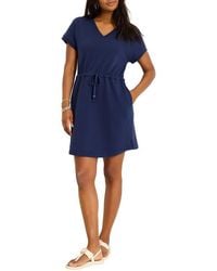 Tommy Bahama - Marina Del Mar Cotton Fleece V-Neck Dress - Lyst