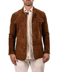 Maceoo - Slim Fit Lambskin Suede Jacket - Lyst