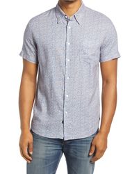 Rails - Carson Floral Short Sleeve Linen Blend Button-up Shirt - Lyst