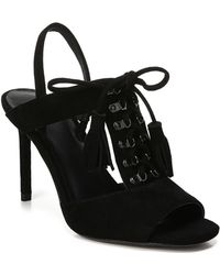 Diane von Furstenberg Arabella Tasseled Lace-up Sandal - Black