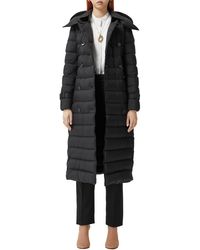 Burberry - Detachable Hood Belted Puffer Coat - Lyst