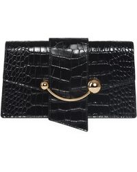 Strathberry - Crescent Croc Embossed Leather Wallet On A Chain - Lyst