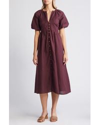 Nobody's Child - Isabella Button Front Linen & Organic Cotton Maxi Dress - Lyst