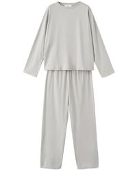 Mango - Plain Cotton Pajamas - Lyst