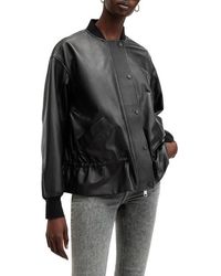 AllSaints - Sofi Leather Bomber Jacket - Lyst