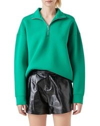 Grey Lab - Scuba Knit Quarter Zip Pullover - Lyst
