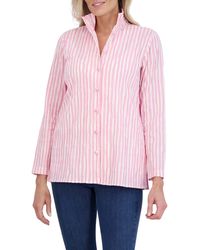 Foxcroft - Carolina Frill Collar Shirt - Lyst