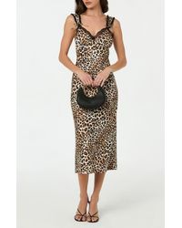 Astr - Lace Trim Satin Slipdress - Lyst