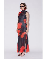 Saemdi - Floral Printed Mesh Dress - Lyst