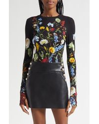 Alice + Olivia - Olea Crewneck Long Sleeve Bodysuit - Lyst