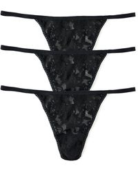 Hanky Panky - High Cut 3-pack Lace G-string Thongs - Lyst
