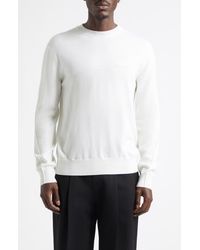 Givenchy - Button Tab Cuffs Wool Crewneck Sweater - Lyst