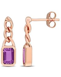 Julianna B - Gemstone Octagon Link Drop Earrings 10K - Lyst