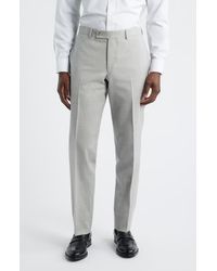 Jack Victor - Piero Flat Front Stretch Cotton & Wool Pants - Lyst