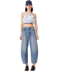 Maje - Patterned Top With Straps - Lyst