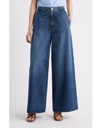FRAME - The Drape High Waist Wide Leg Jeans - Lyst