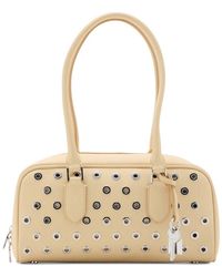 Mango - Faux Leather Eyelets Bowling Bag - Lyst