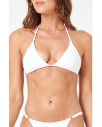 L*Space - Lindsay Convertible Triangle Bikini Top - Lyst