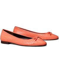 Tory Burch - Quilted Cap Toe Ballet Flat - Lyst