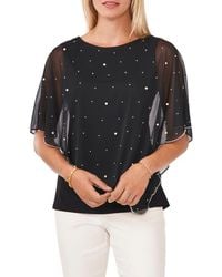 Chaus - Beaded Overlay Jersey Top - Lyst