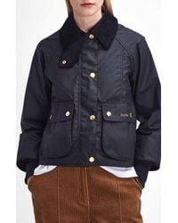 Barbour - Beadnell Water Resistant Crop Waxed Cotton Jacket - Lyst