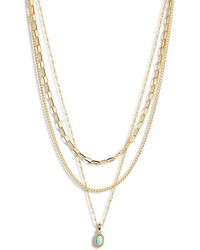 Kendra Scott - Mini Elisa Triple Strand Necklace - Lyst