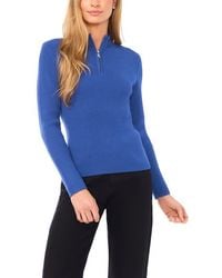Halogen® - Rib Quarter Zip Sweater - Lyst