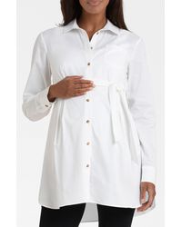 Seraphine - Maternity Button-up Tunic Shirt - Lyst