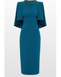 Jenny Packham - Ursa Embellished-Neck Midi Dress - Lyst
