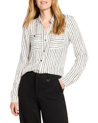 NIC+ZOE - Painted Stripe Button-Up Shirt - Lyst