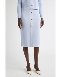 St. John - Mixed Stitch Flatback Rib Skirt - Lyst