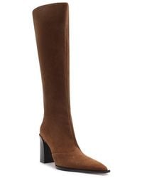 SCHUTZ SHOES - Raffaela Up Block Pointed Toe Knee High Boot - Lyst