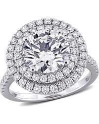 Julianna B - 3-7/Ctw Lab-Grown Diamond Halo Ring 14K - Lyst