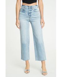 DAZE - Pleaser High Waist Raw Hem Crop Jeans - Lyst
