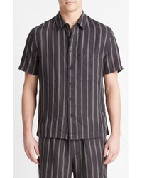Vince - Moonbay Stripe Short Sleeve Button-up Shirt - Lyst
