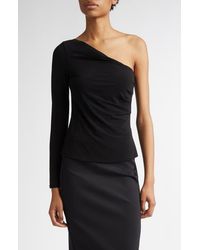 Max Mara - Spluga One-Shoulder Jersey Top - Lyst
