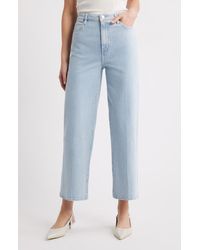 FRAME - The Wide High Waist Ankle Jeans - Lyst
