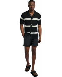Onia - Linen Short Sleeve Button Up Sweater - Lyst