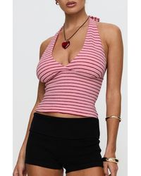 Princess Polly - Whimsy Stripe Knit Halter Top - Lyst