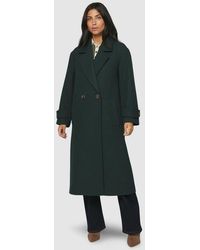Wallis - Double Breasted Car Coat - Lyst