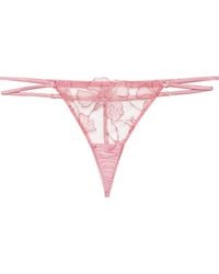 Fleur du Mal - Harper Embroidered G-String - Lyst