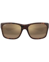 Maui Jim - 'Ano Nui 63Mm Oversize Polarizedplus2 Rectangular Wrap Sunglasses - Lyst