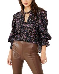 Free People - Meant To Be Floral Cotton Blouse - Lyst