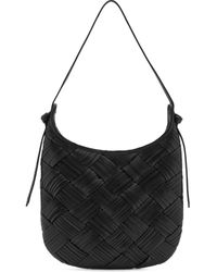 Mango - Woven Leather Shoulder Bag - Lyst