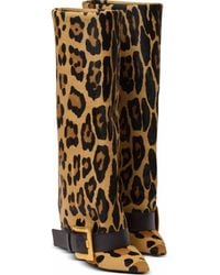 Balmain - Anthem Leopard Print Leather Boots - Lyst