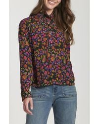 Apny - Ruffle Half-Placket Shirt - Lyst