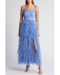 Chelsea28 - Corset Lace & Tulle Gown - Lyst