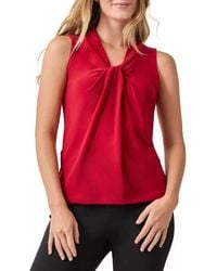 Kasper - Sleeveless Knot Front Jersey Top - Lyst