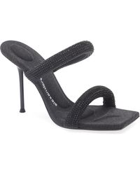 Alexander Wang - Julie Tubular Crystal Embellished Slide Sandal - Lyst